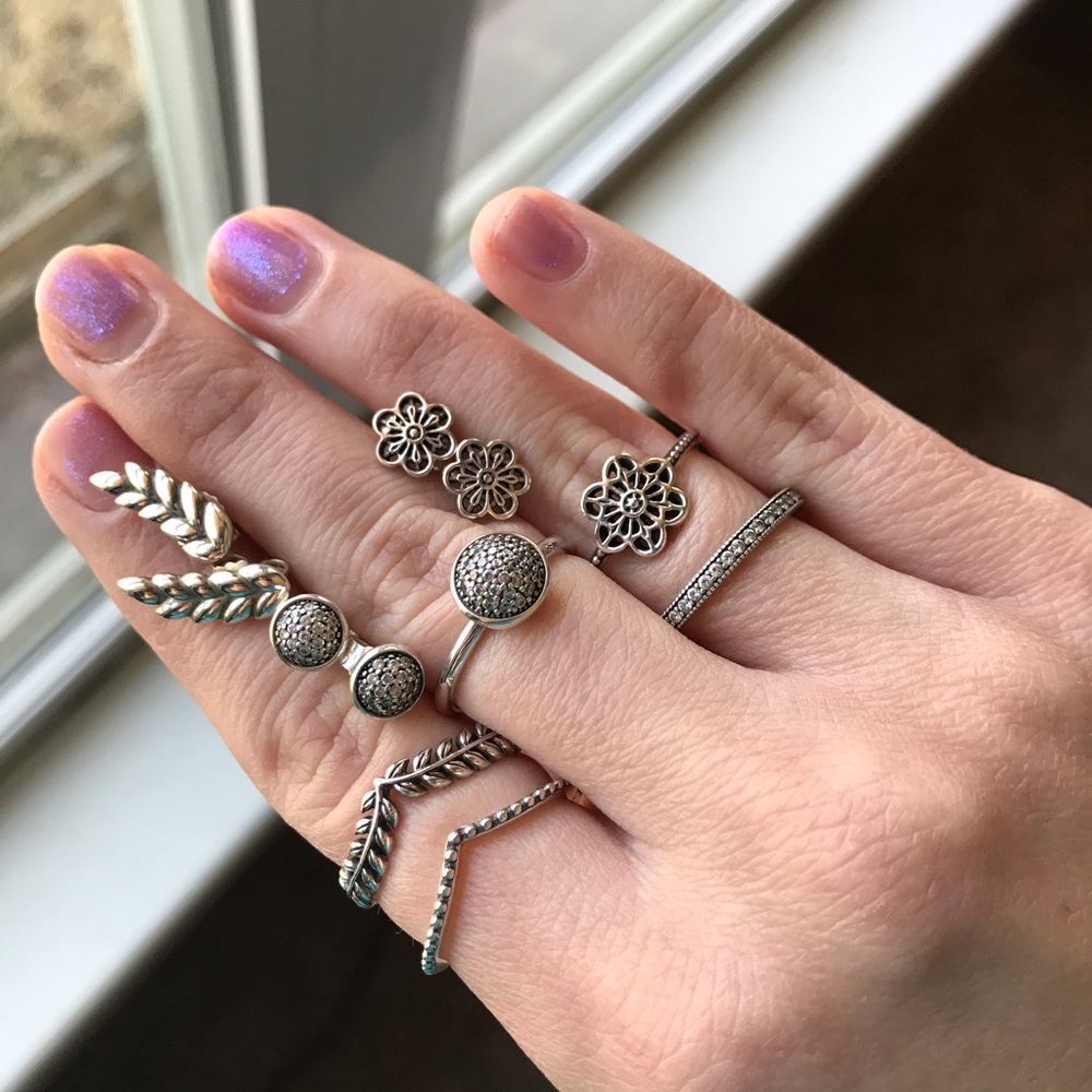 Pandora Rings and Earrings